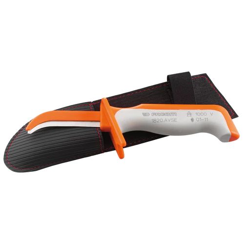 Facom Cable Knife, VDE/1000V, 60 mm Blade, Bi-material Handle