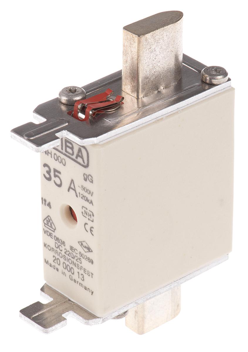 SIBA 35A Centred Tag Fuse, NH000, 500V ac