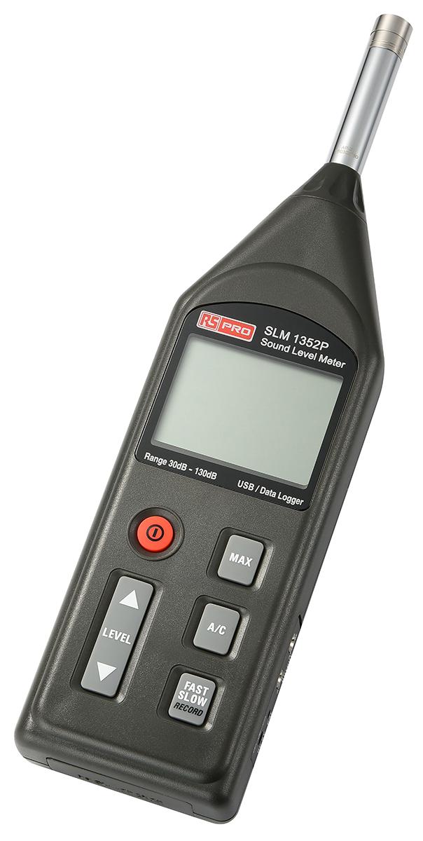 RS PRO SLM1352P  Datalogging Sound Level Meter, 30dB to 130dB, 8kHz max