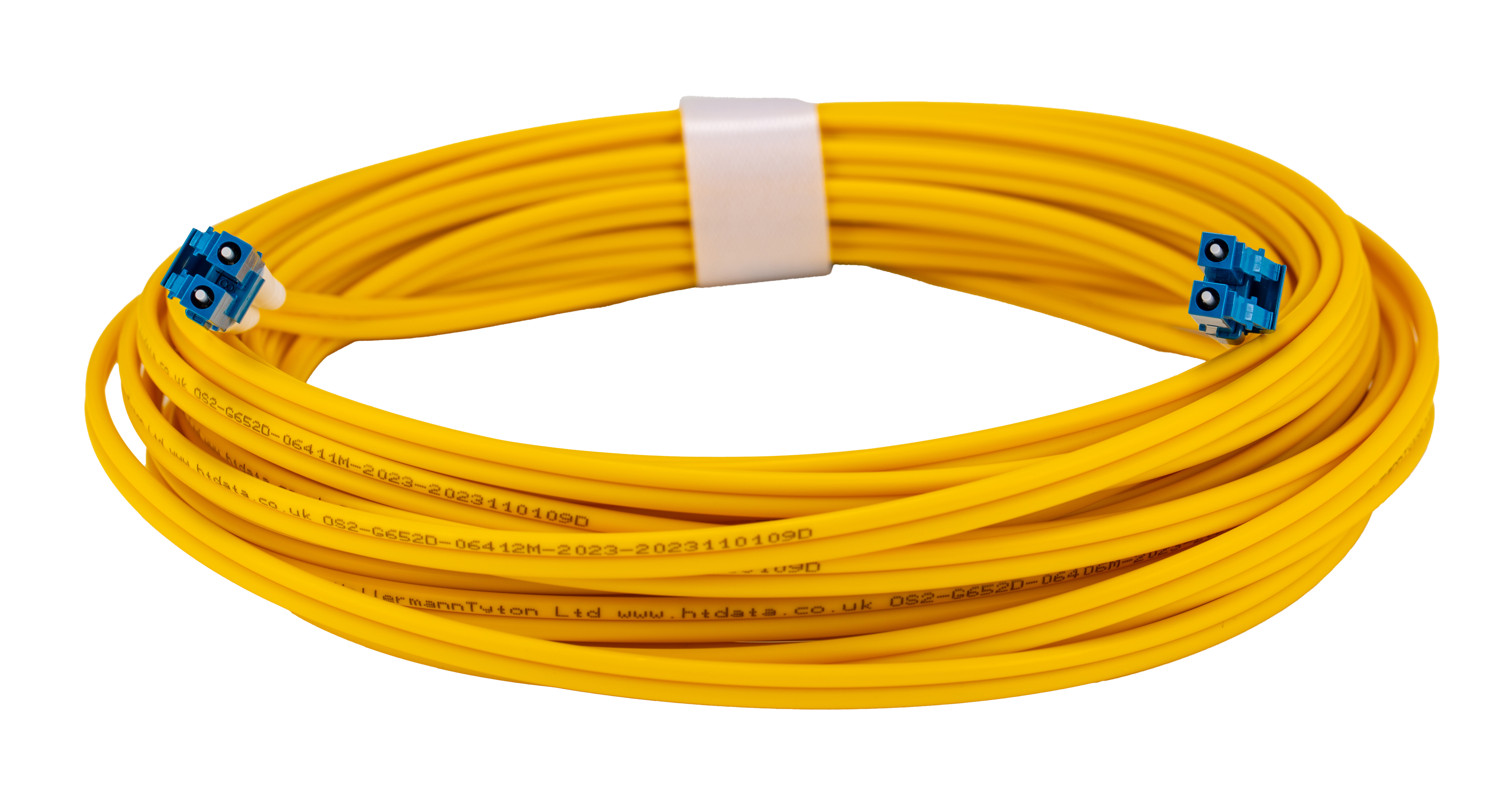 HellermannTyton Connectivity LC to LC Tight Buffer OS2 Single Mode OS2 Fibre Optic Cable, 3mm, Yellow, 10m