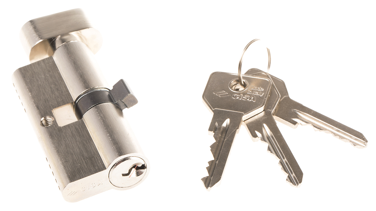 CISA Steel Euro Cylinder Lock, 35/35 mm