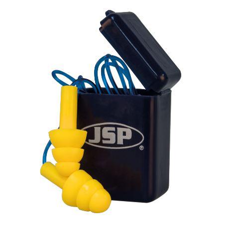 JSP Yellow Reusable Corded Ear Plugs, 26dB Rated, 1 Pairs