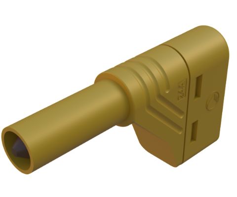 Hirschmann Test & Measurement Yellow Male Banana Connector, 4 mm Connector, Screw Termination, 24A, 1kV, Nickel Plating