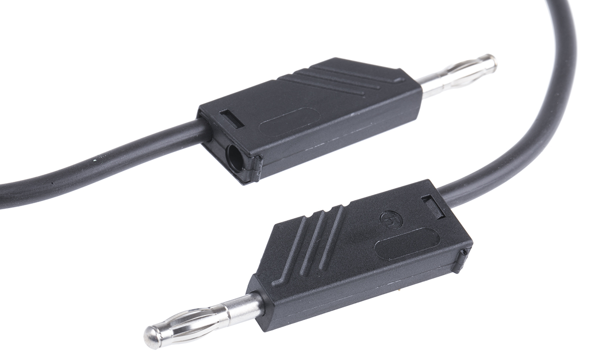 Hirschmann Test & Measurement, 16A, 60V dc, Black, 500mm Lead Length