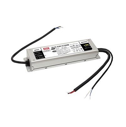 MEAN WELL LED Driver, 120V Output, 240W Output, 2.1A Output, Constant Current Dimmable
