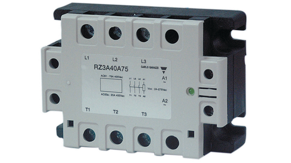 Carlo Gavazzi RZ3A Series Solid State Relay, 75 A Load, Panel Mount, 660 V ac/dc Load, 32 V ac/dc Control