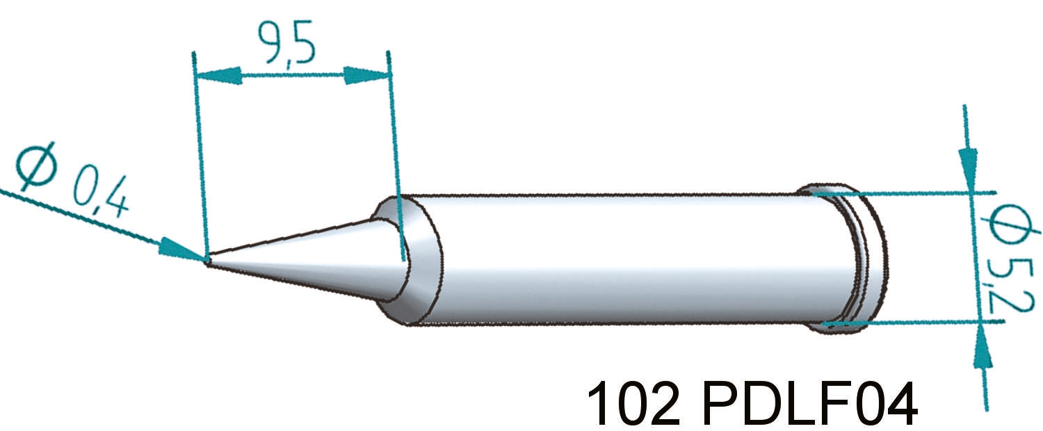 Ersa 0.4 mm Conical Soldering Iron Tip for use with i-Tool