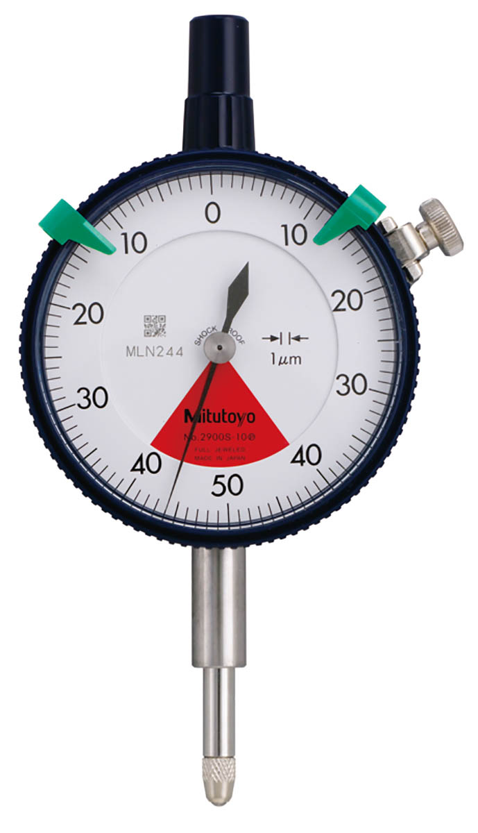 Mitutoyo 2900S-10Metric Dial Indicator, 0.08 mm Measurement Range, 0.001 mm Resolution With UKAS Calibration