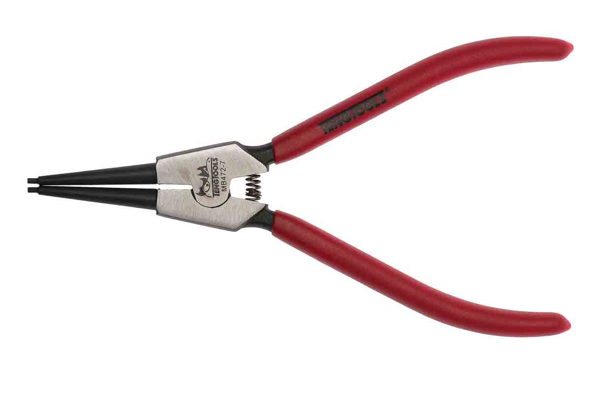 Teng Tools Circlip Pliers, 230 mm Overall, Straight Tip, 14mm Jaw