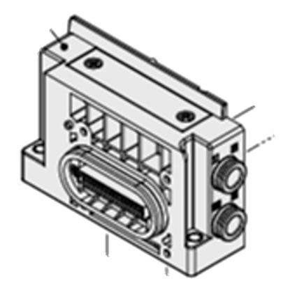 SMC SY30M End Plate, SY30M-1-1A-C8-NA