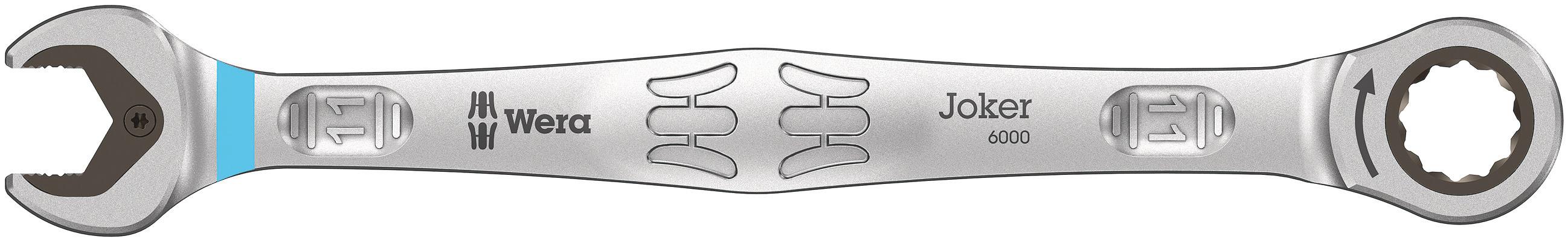 Wera Joker Series Combination Ratchet Spanner, 11mm, Metric, Double Ended, 165 mm Overall