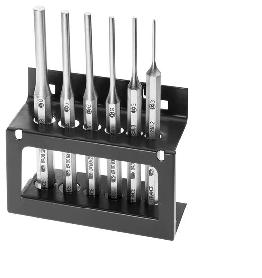 Facom 6-Piece Punch Set, 2 mm, 3 mm, 4 mm, 5 mm, 6 mm, 8 mm Shank