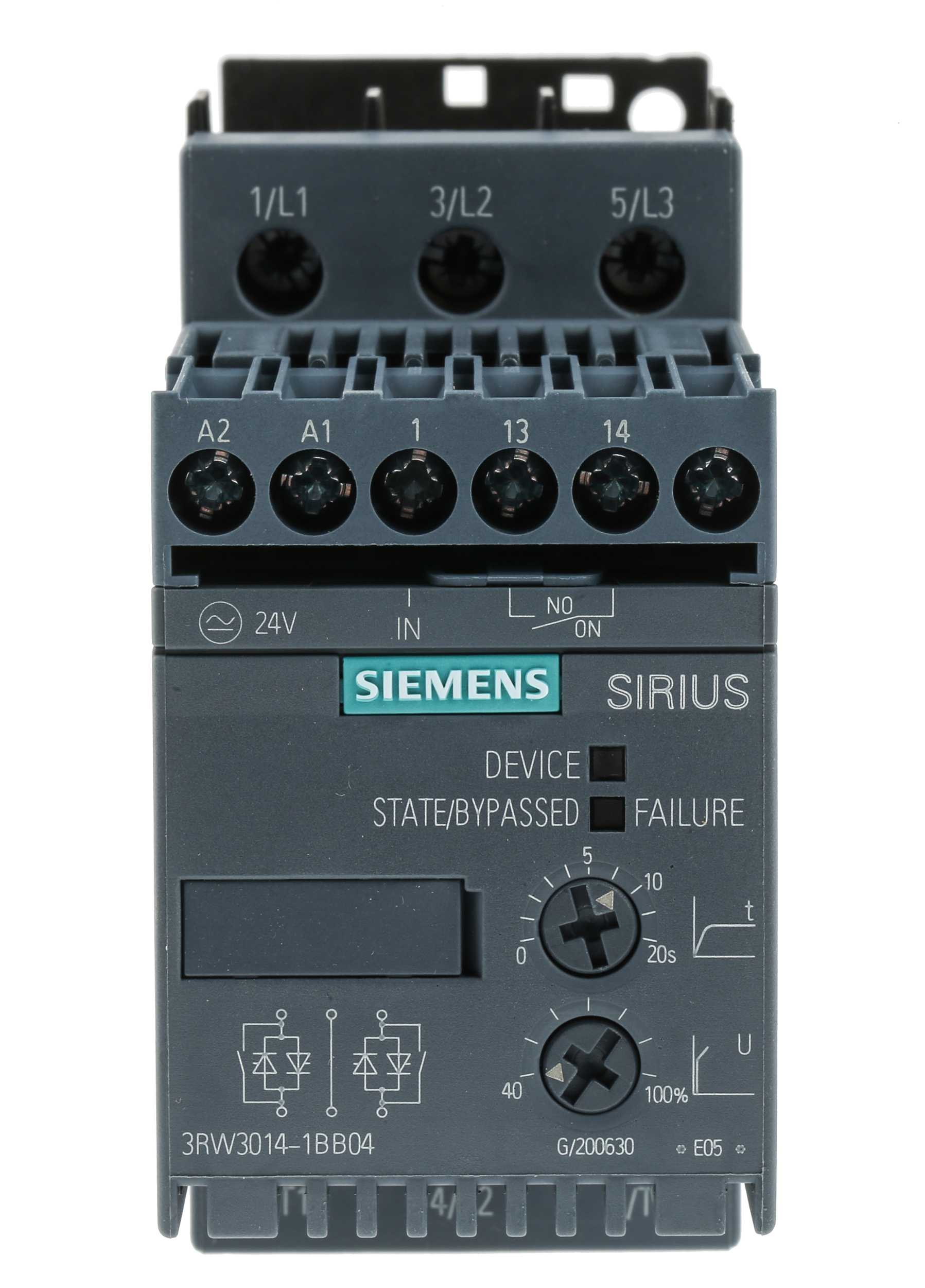 Siemens SIRIUS 3RW Soft Starter, , 3 kW, 480 V ac, 3 Phase, IP20