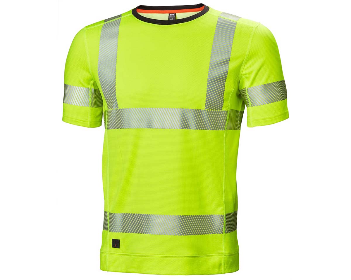Helly Hansen HH Lifa Active Yellow Unisex Hi Vis T-Shirt, XL