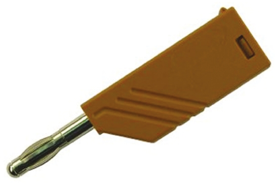 Hirschmann Test & Measurement Brown Male Banana Plug, 4 mm Connector, Screw Termination, 24A, 30 V ac, 60V dc, Nickel