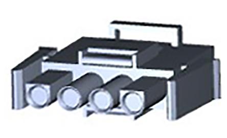 TE Connectivity, Universal MATE-N-LOK II Male Connector Housing, 6.35mm Pitch, 4 Way, 1 Row