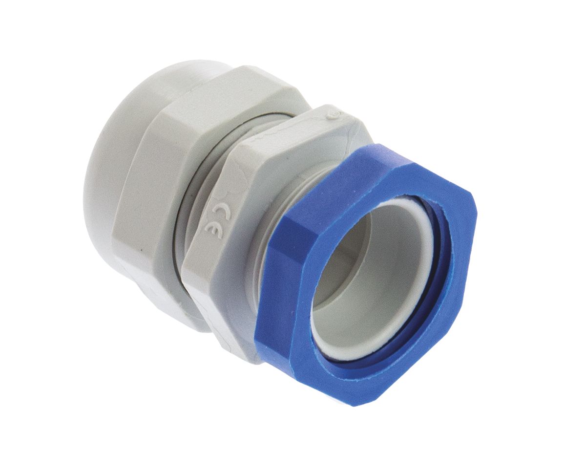 SIB WADI-TEC Series Grey PA 6 Cable Gland, M20 Thread, 7mm min., 12mm max., IP68