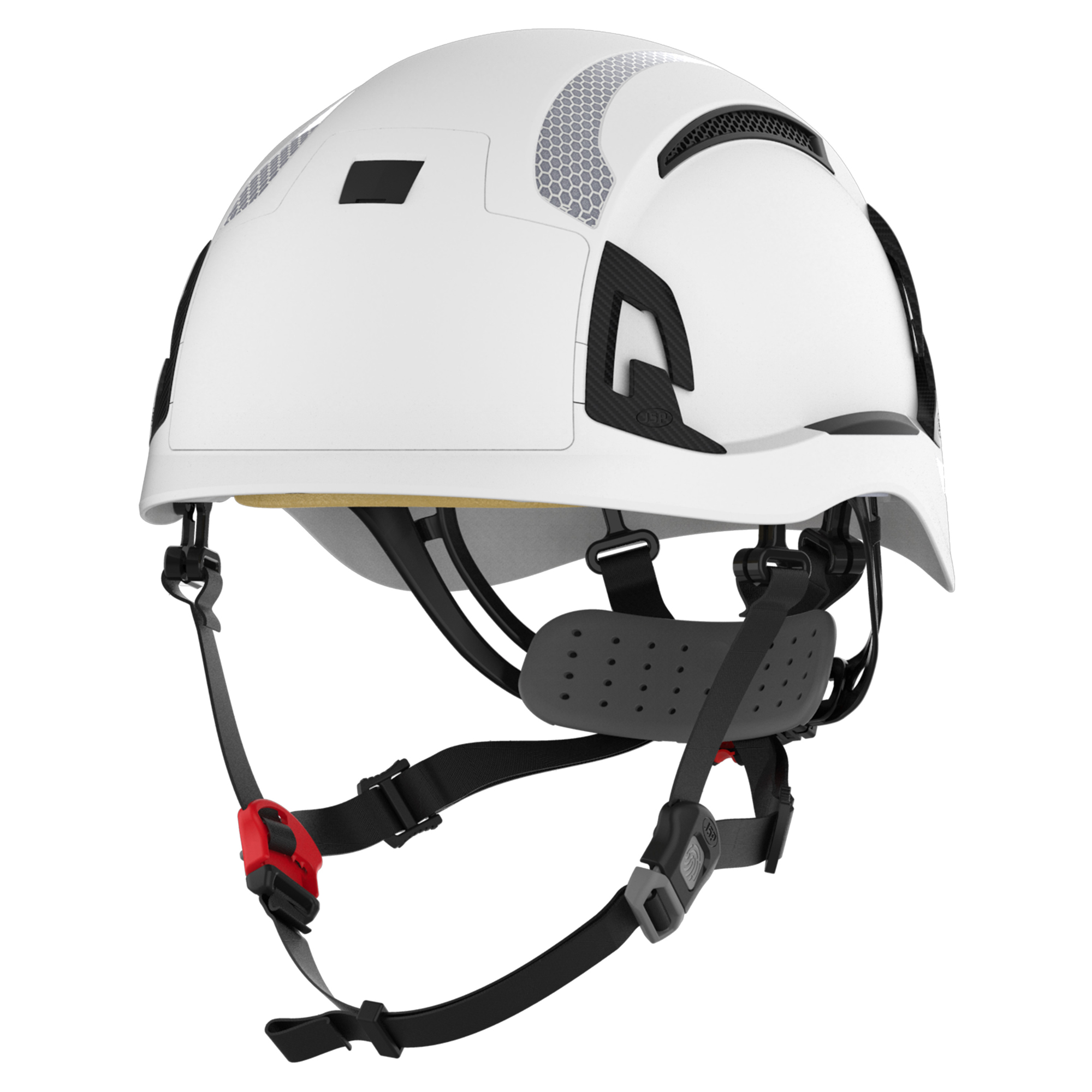 JSP EVO ALTA White Hard Hats with Chin Strap, Ventilated