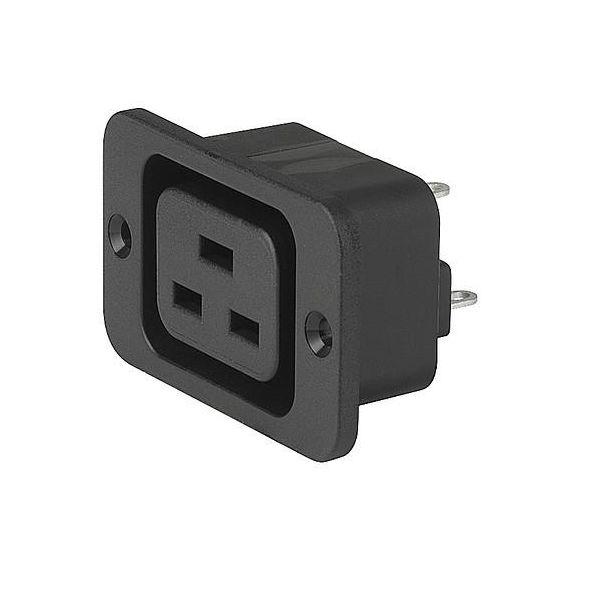 Schurter C19 Panel Mount IEC Connector Socket, 16A, 250 VAC