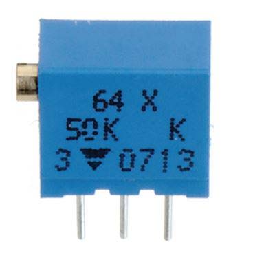 2kΩ, Through Hole Trimmer Potentiometer 0.25 W @ 85 °C Top Adjust TT ElectronicsBI, 64