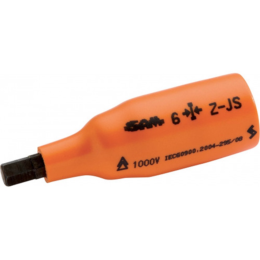 SAM 3/8 in Drive 5mm Hexagon Bit, 6 point, 24.5mm, VDE/1000V, 67 mm Overall Length