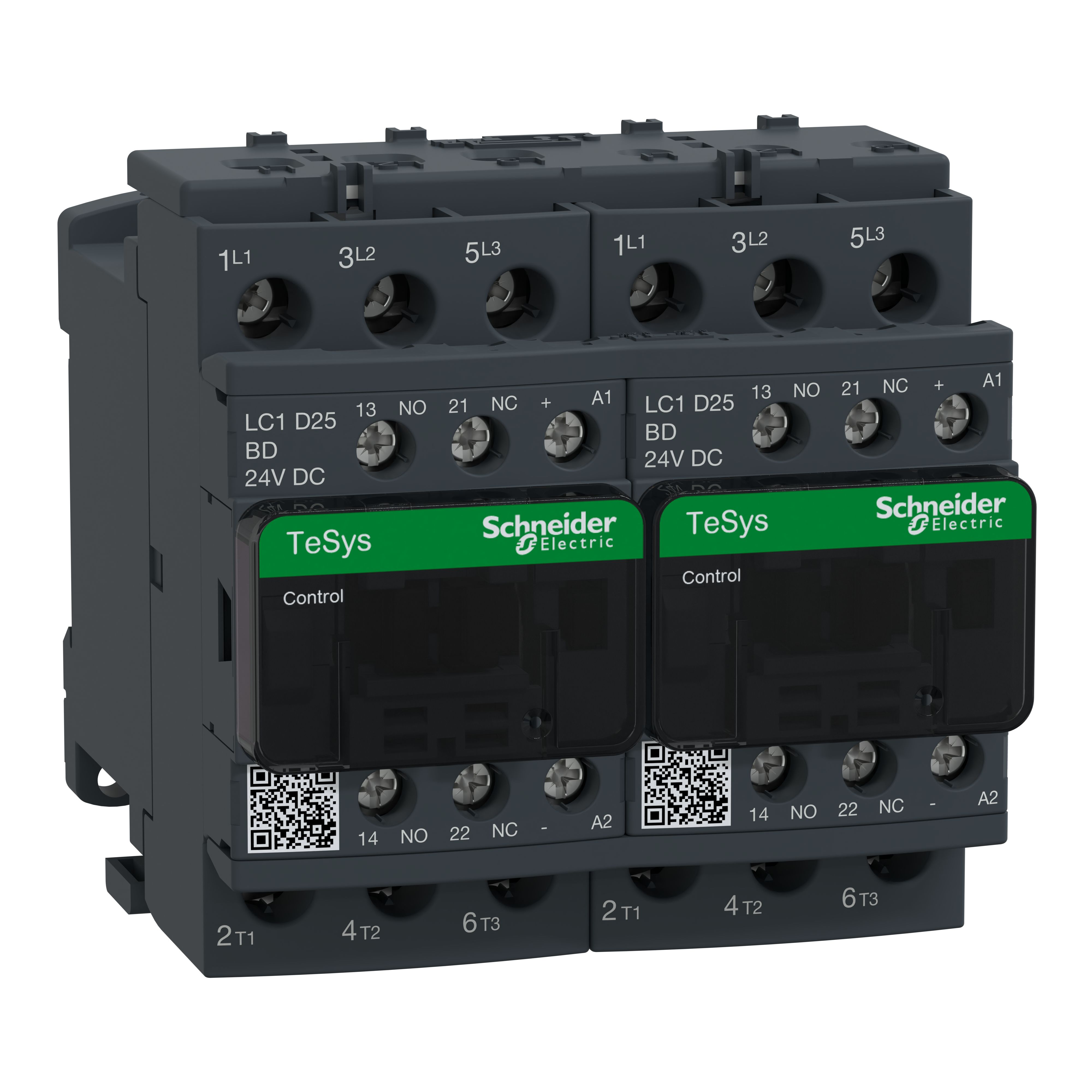 Schneider Electric LC2D Series Contactor, 24 V dc Coil, 3-Pole, 25 A, 11 kW, 3NO, 690 V ac