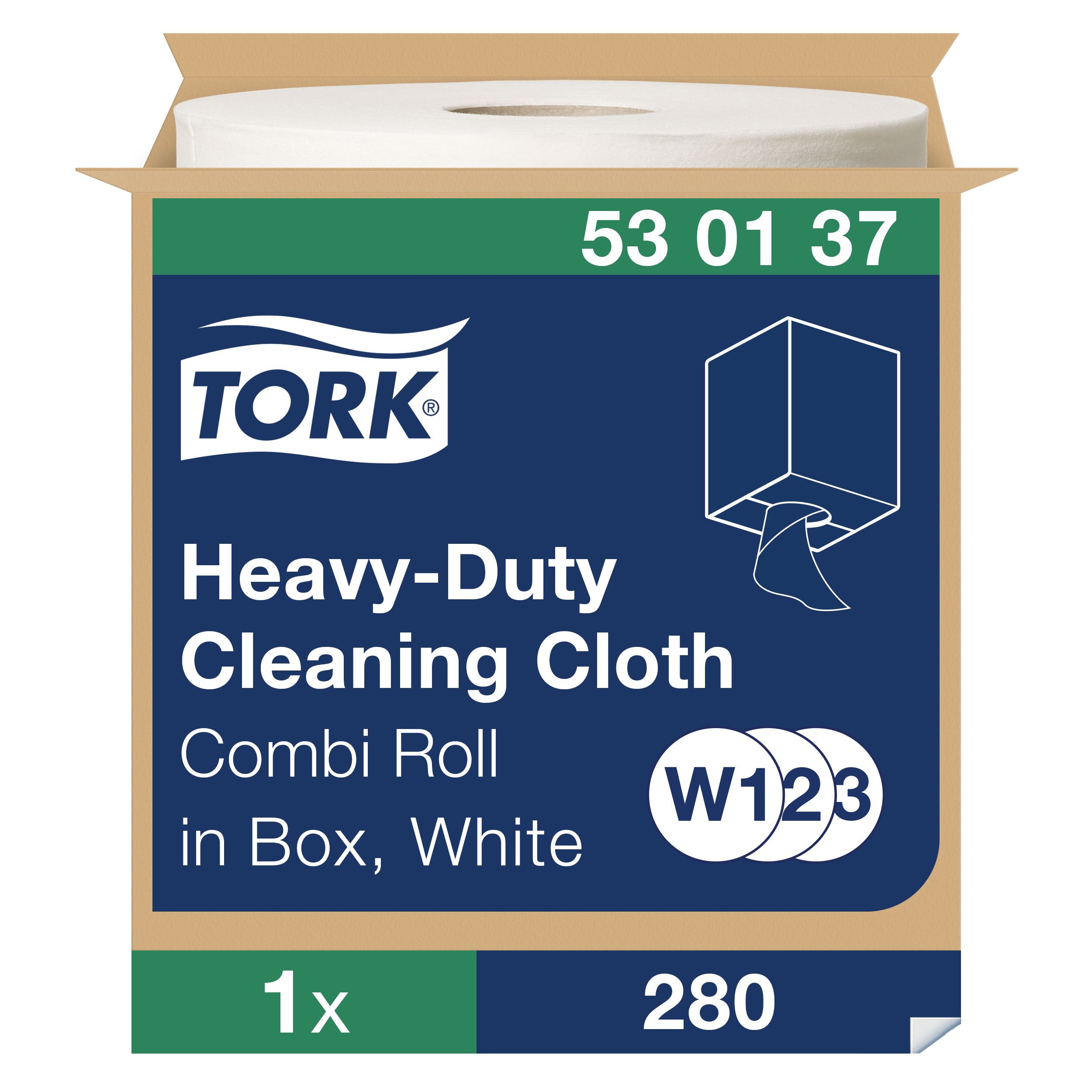 Tork Tork Dry Industrial Wipes, Roll of 280, 106.4 m x 320mm