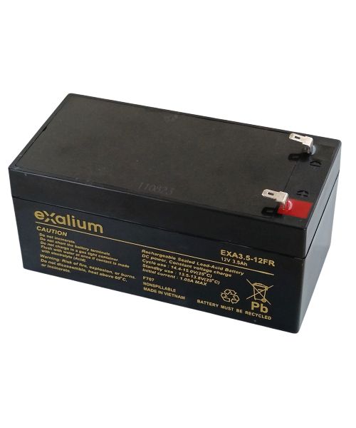 Exalium 12V F1 Lead Acid Battery, 3.5Ah