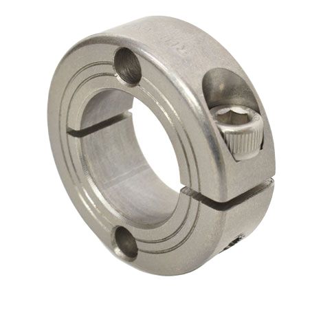 Ruland Shaft Collar, One Piece, Clamp, Bore 35mm, OD 57mm, W 15mm, 303 Stainless Steel