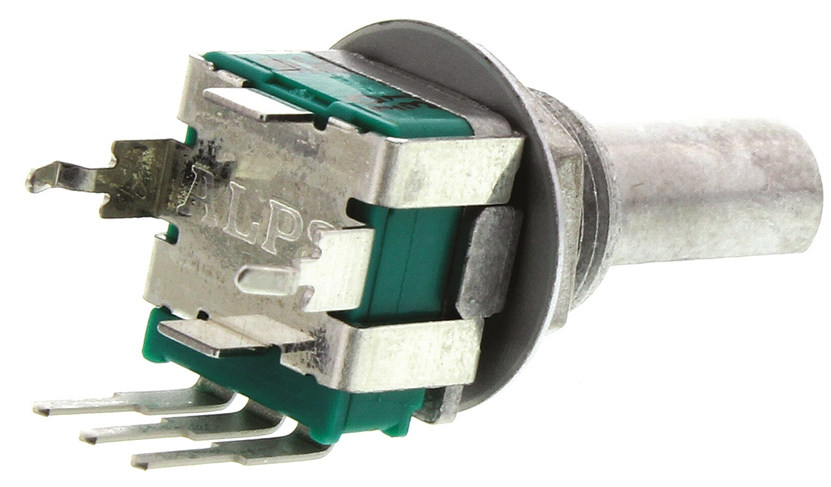 Alps Alpine RK09L 10kΩ Rotary Potentiometer 1-Gang, Panel Mount (Through Hole), RK09L114001T