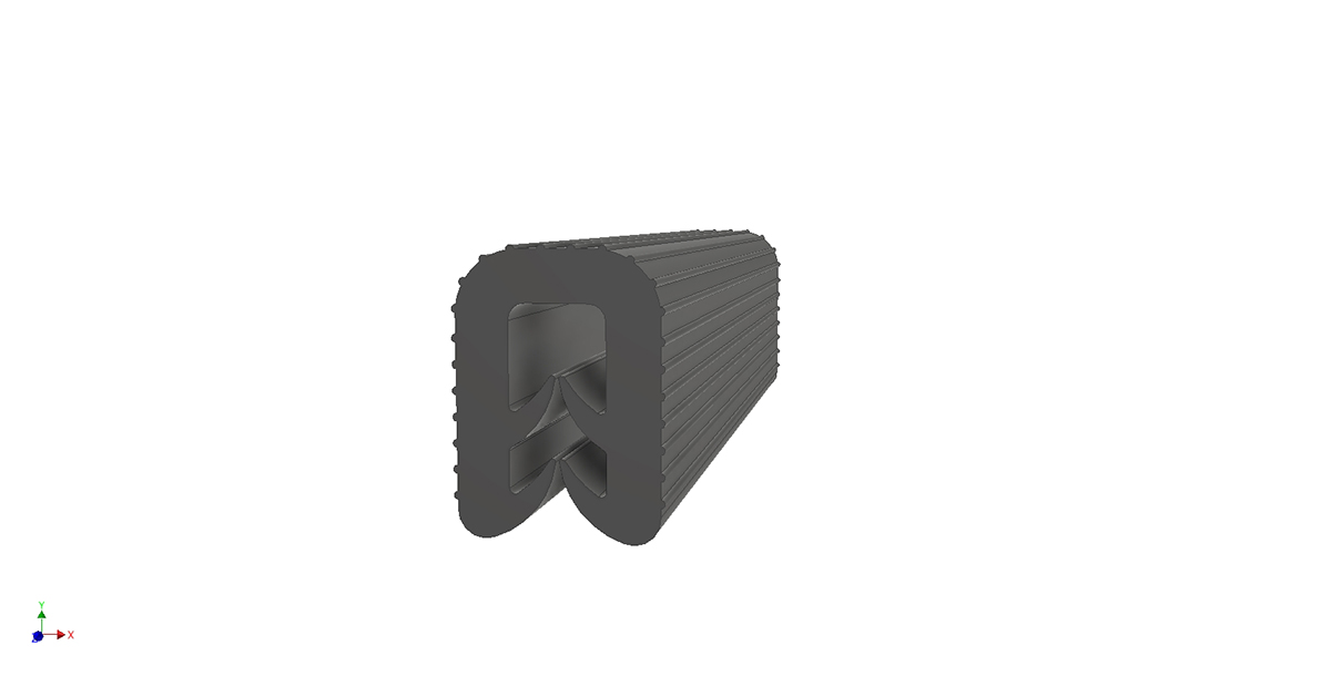 RS PRO Black EPDM Edge Protection, 20m