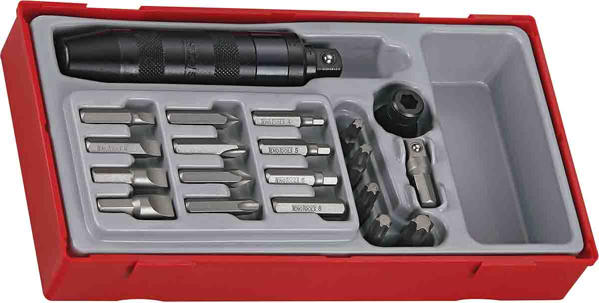Teng Tools Impact driver set 20 Pieces, Hexagon, Phillips, Torx