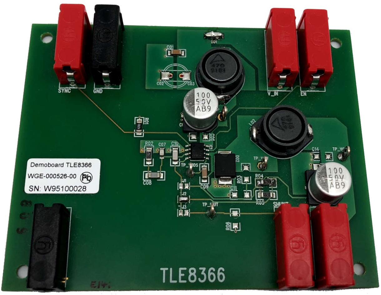 Infineon DEMOBOARD TLE8366EV DC-DC Converter for TLE8366 for Automotive