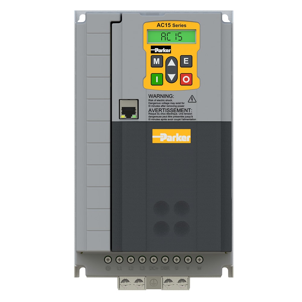 Parker Variable Speed Drive, 7.5 kW, 3 Phase, 480 V ac, 17 A, AC15 Series