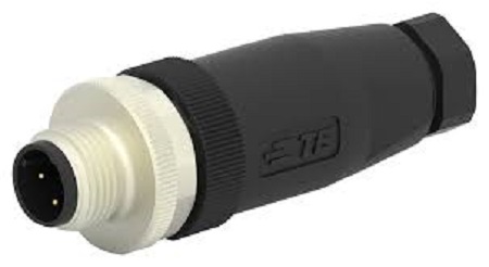 TE Connectivity Circular Connector, 4 Contacts, Cable, M12 Connector, Plug, Male, IP67, M12 Series