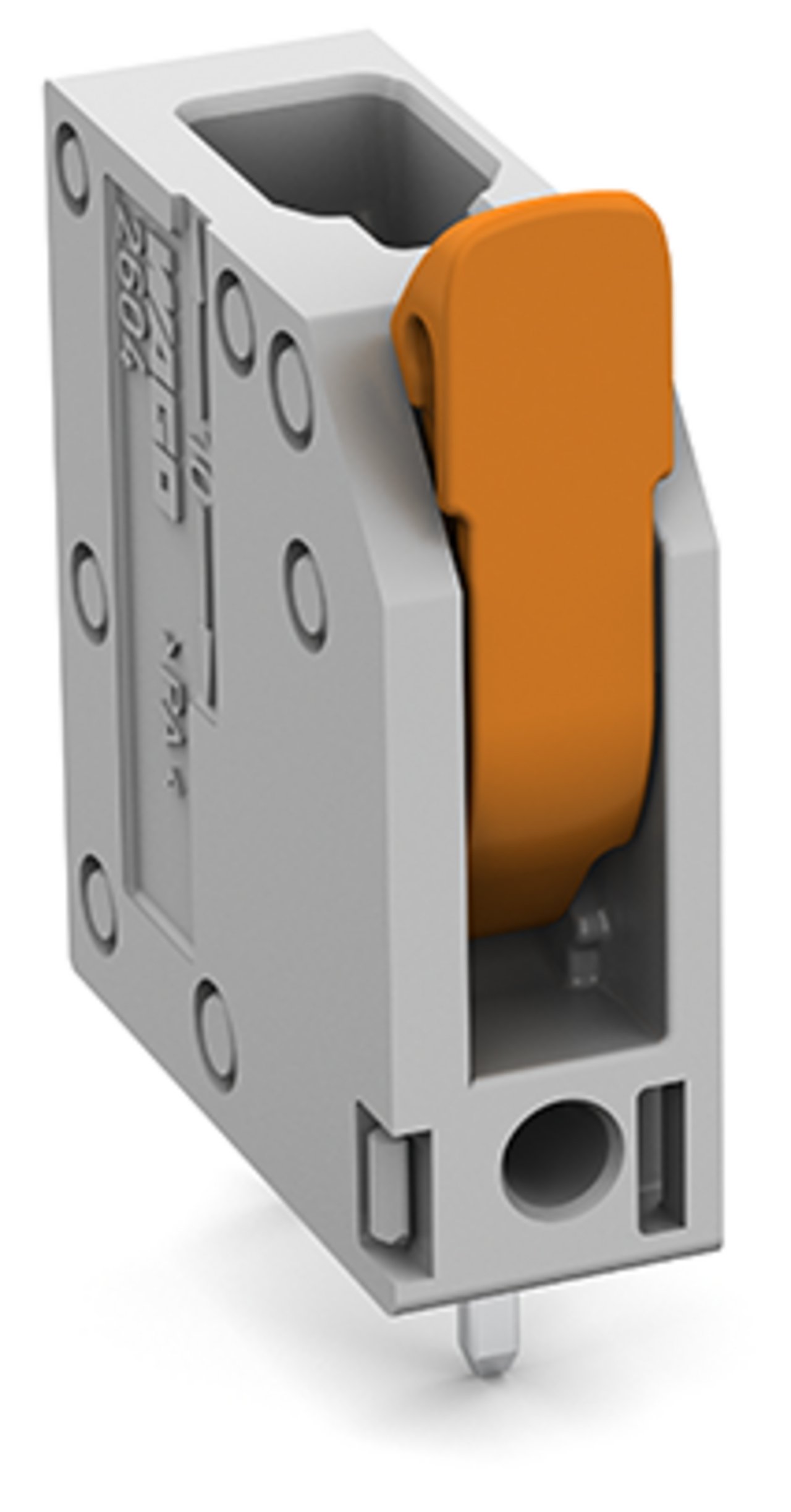 WAGO 2604 Series PCB Connector, 1-Contact, 5mm Pitch, Through Hole Mount, 2-Row, Push-In Cage Clamp Termination
