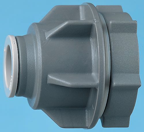 JG Speedfit Plastic Pipe Fitting, Straight Push Fit Tank Coupler, 22mm