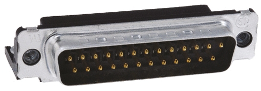 TE Connectivity Amplimite HD-20 25 Way Right Angle Through Hole D-sub Connector Plug, 1.379mm Pitch, with 4-40 UNC