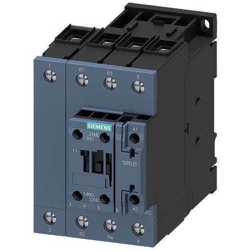 Siemens 3RT25 Contactor, 230 V Coil, 4-Pole, 35 A, 18.5 kW, 2 NO/2 NC, 400V