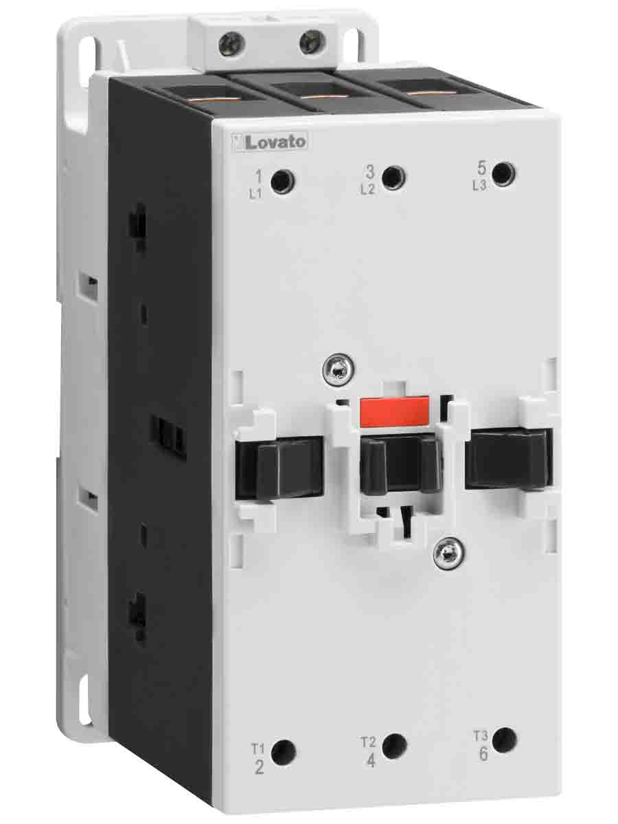 Lovato BF11500E024 Contactor, 20/48 V ac/dc Coil, 3-Pole, 115 A, 55 kW 24 V, 3 NO, 690V