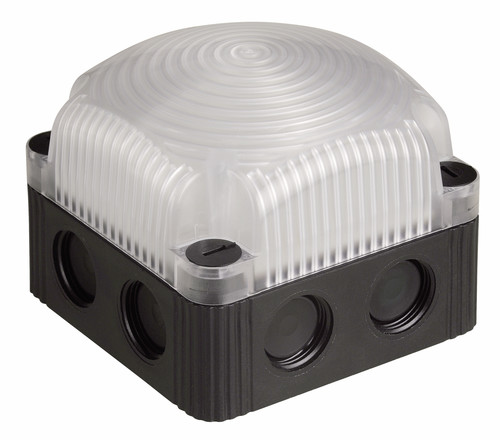 Werma BWM 853 Series Clear Steady Beacon, 24 V dc, Base Mount, LED Bulb, IP66, IP67