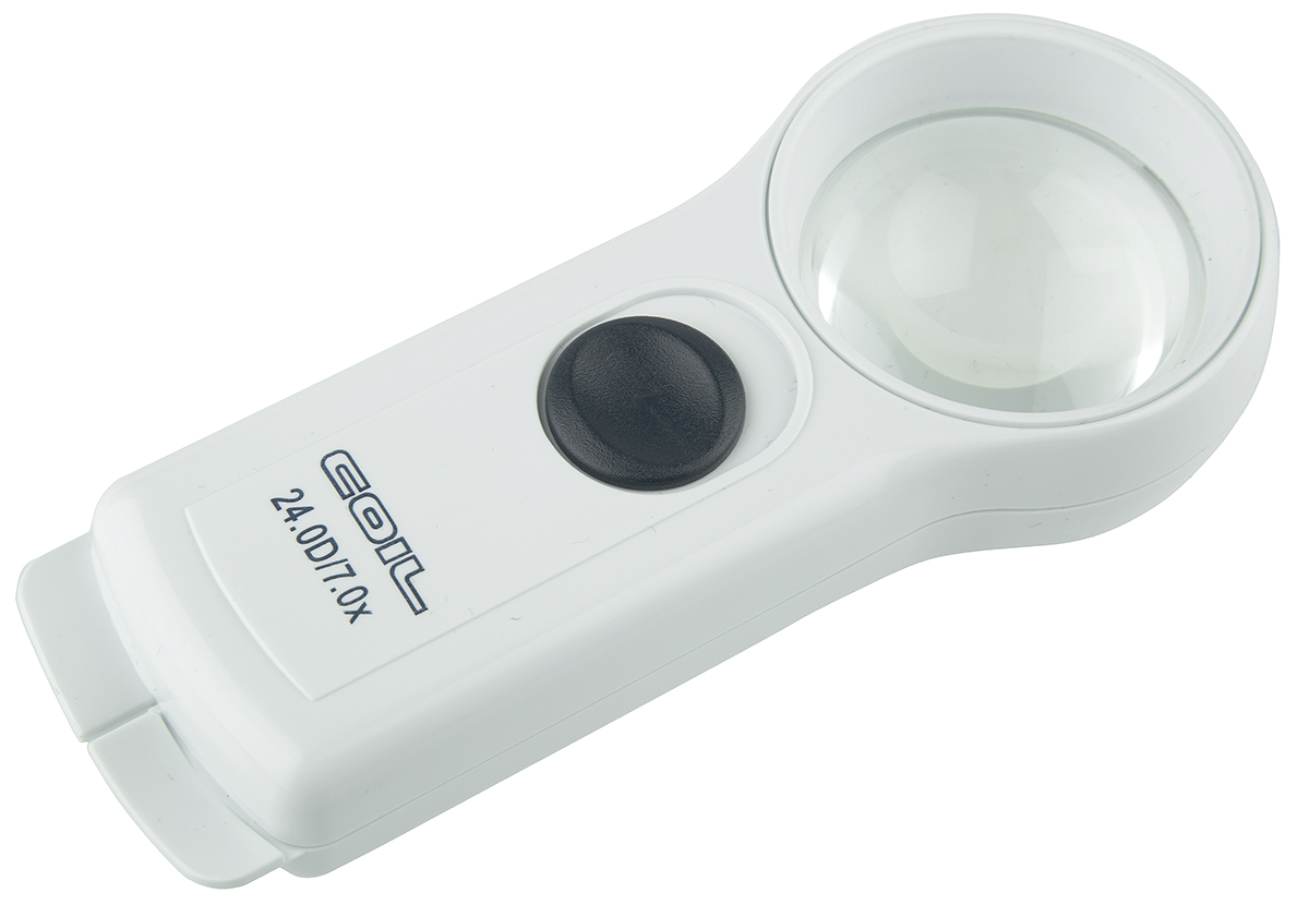 Coil Illuminated Magnifier, 7X x Magnification, 45mm Diameter