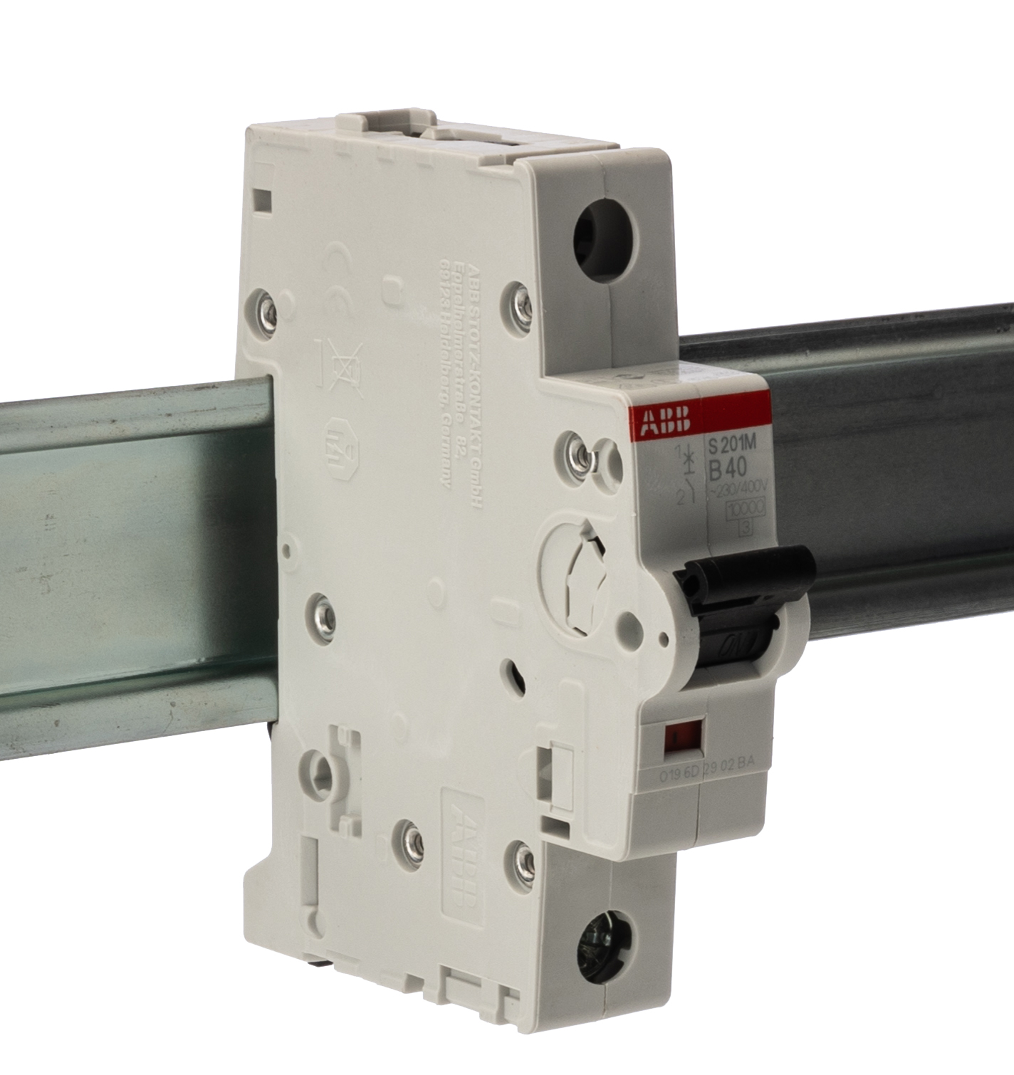 ABB System Pro M Compact S200M MCB, 1P, 40A Curve B, 253V AC, 72V DC, 10 kA Breaking Capacity