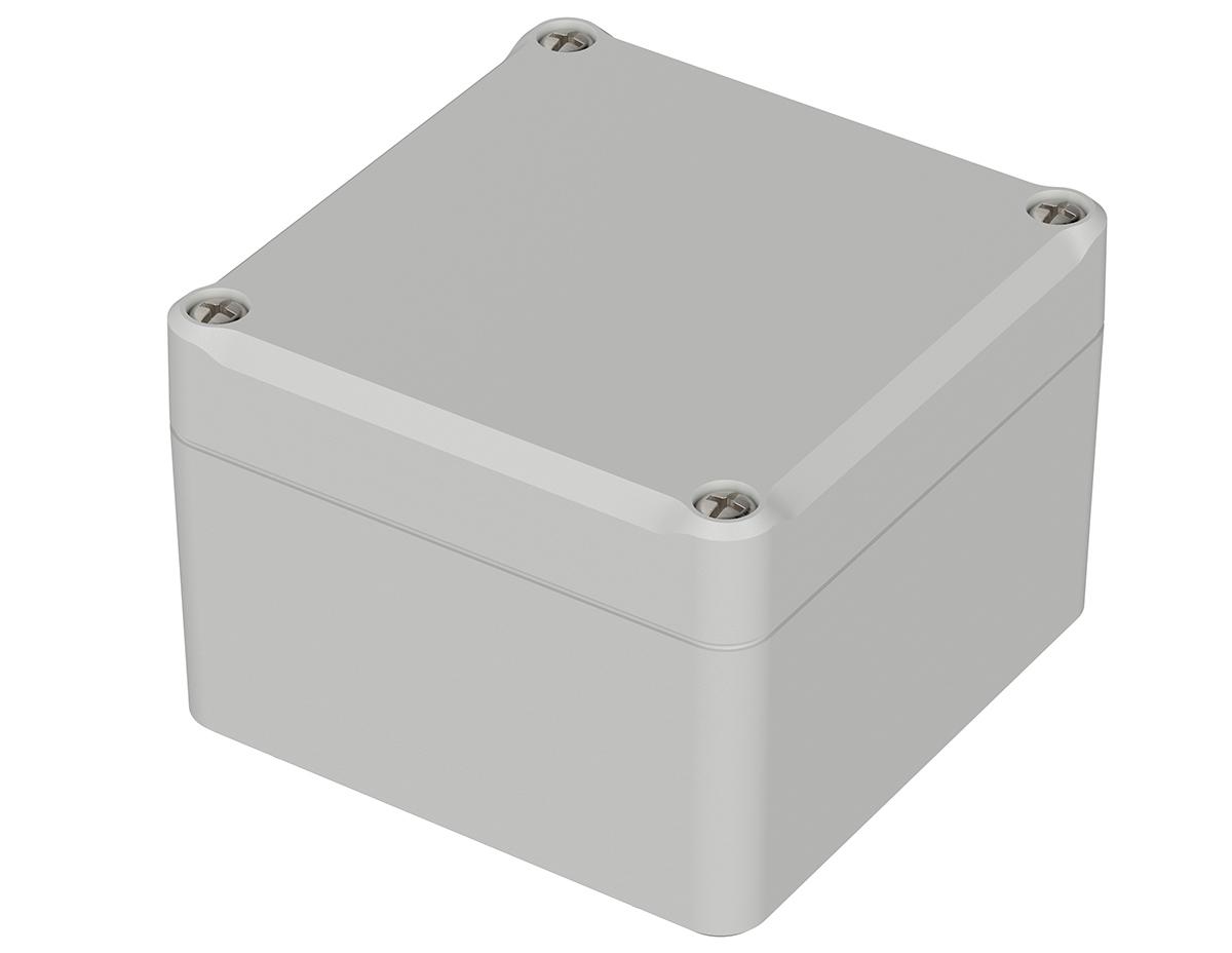 Bopla Euromas II Series Light Grey Polycarbonate Enclosure, IP65, Light Grey Lid, 82 x 80 x 57mm