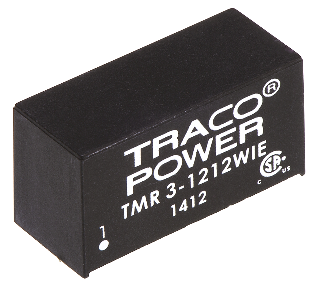 TRACOPOWER TMR 3WIE DC-DC Converter, 12V dc/ 250mA Output, 4.5 → 18 V dc Input, 3W, Through Hole, +85°C Max Temp