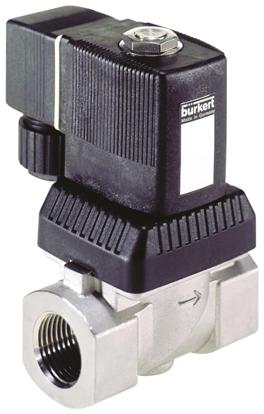 Burkert Solenoid Valve 222143, 2 Port, NC, 230 V ac