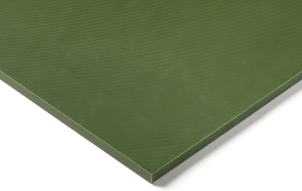 RS PRO Green Plastic Sheet, 500mm x 500mm x 15mm