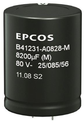EPCOS 1200μF Aluminium Electrolytic Capacitor 100V dc, Snap-In - B41231A9128M060