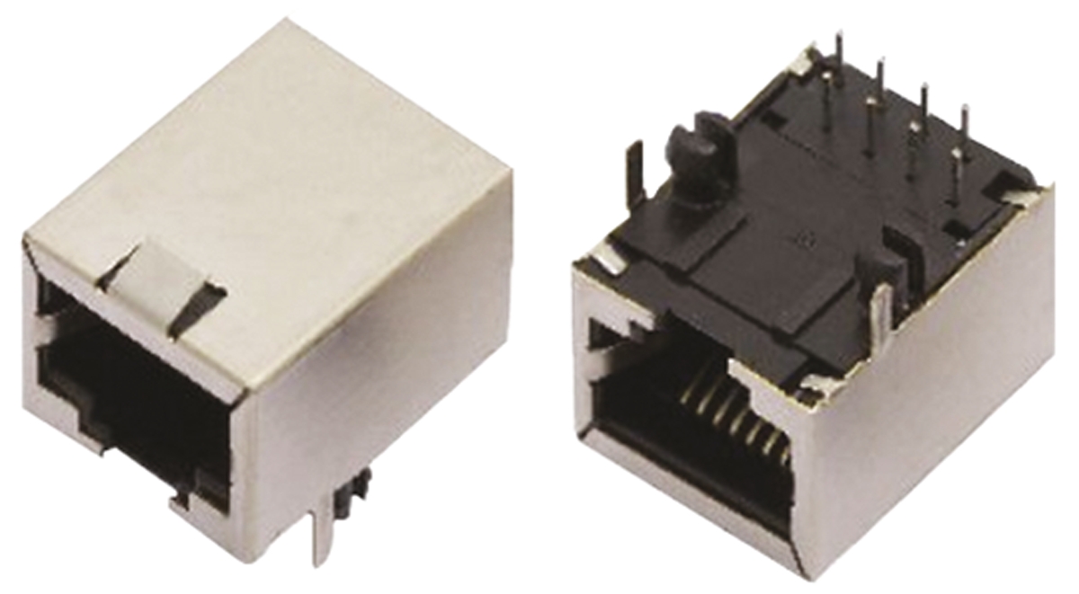 MH Connectors MH Modular Series Female RJ45 Connector, STP Shield Right Angle 8P8C -Way