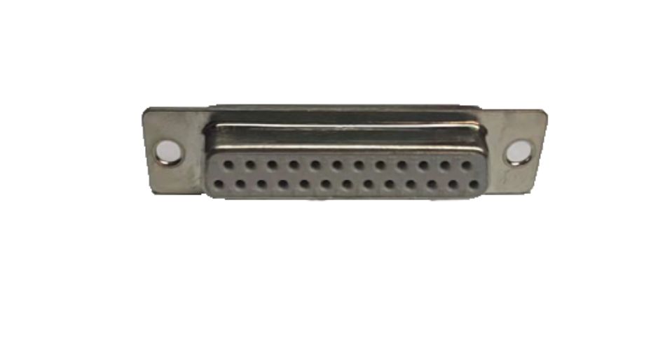RS PRO 25 Way Panel Mount D-sub Connector Socket, 2.77mm Pitch, with Screw